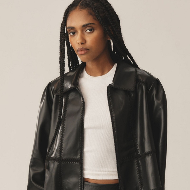 Whip-Stitch Swing Jacket