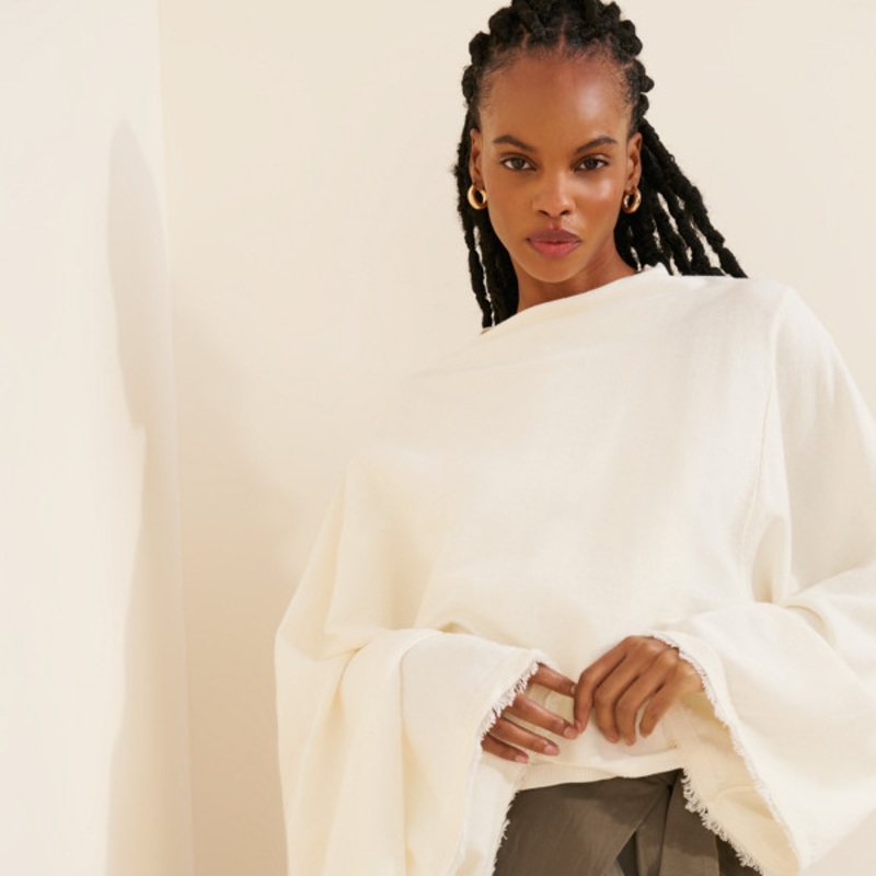 Wrap Cashmere Blend Sweater