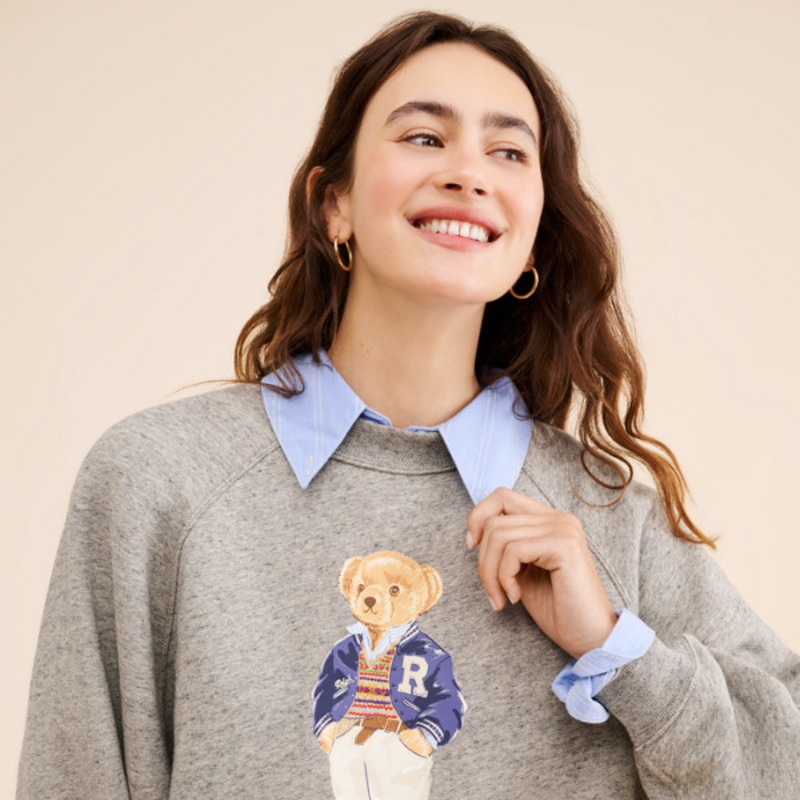 Arctic Fleece Polo Bear Crewneck Sweatshirt