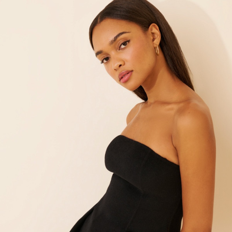 Ayla Strapless Peplum Top