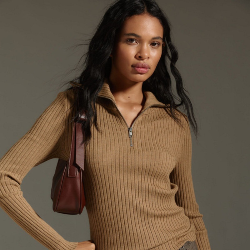 Fitted Half-Zip Sweater