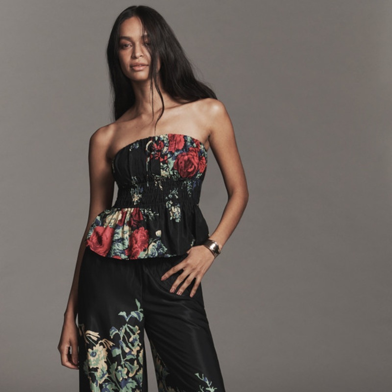 The Somerset Silky Printed Wide-Leg Pull-On Pants