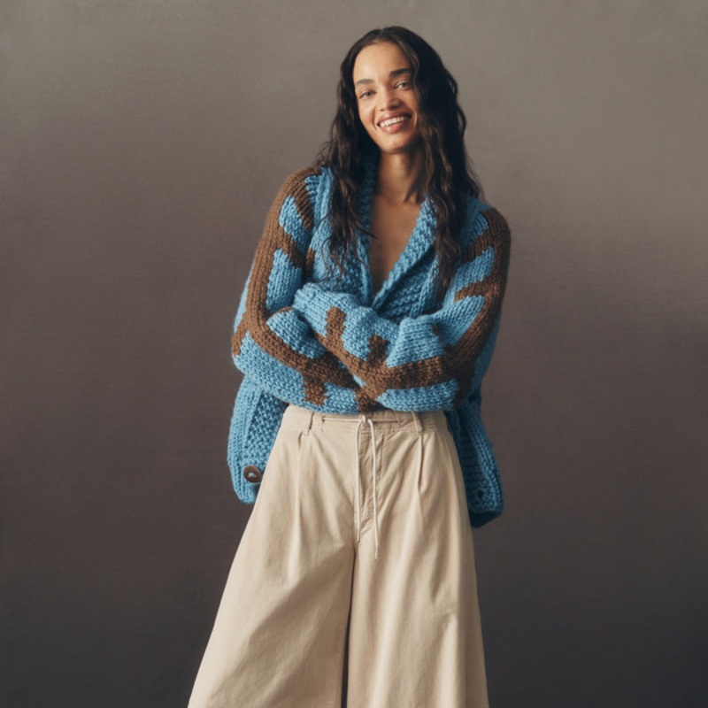 Tie-Waist High-Rise Wide-Leg Trouser Jeans