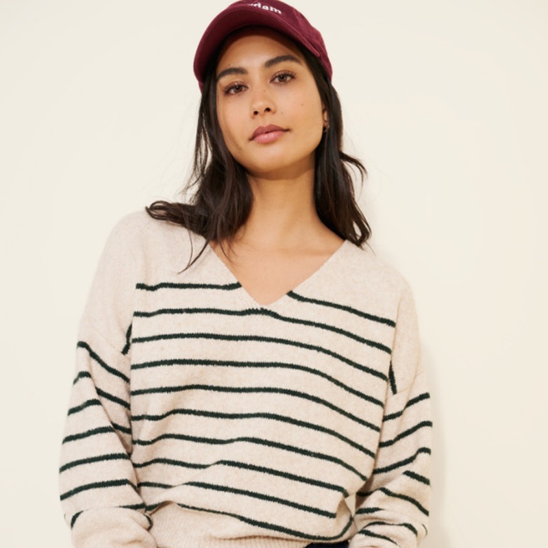 V-Neck Cozy Wedged Sweater