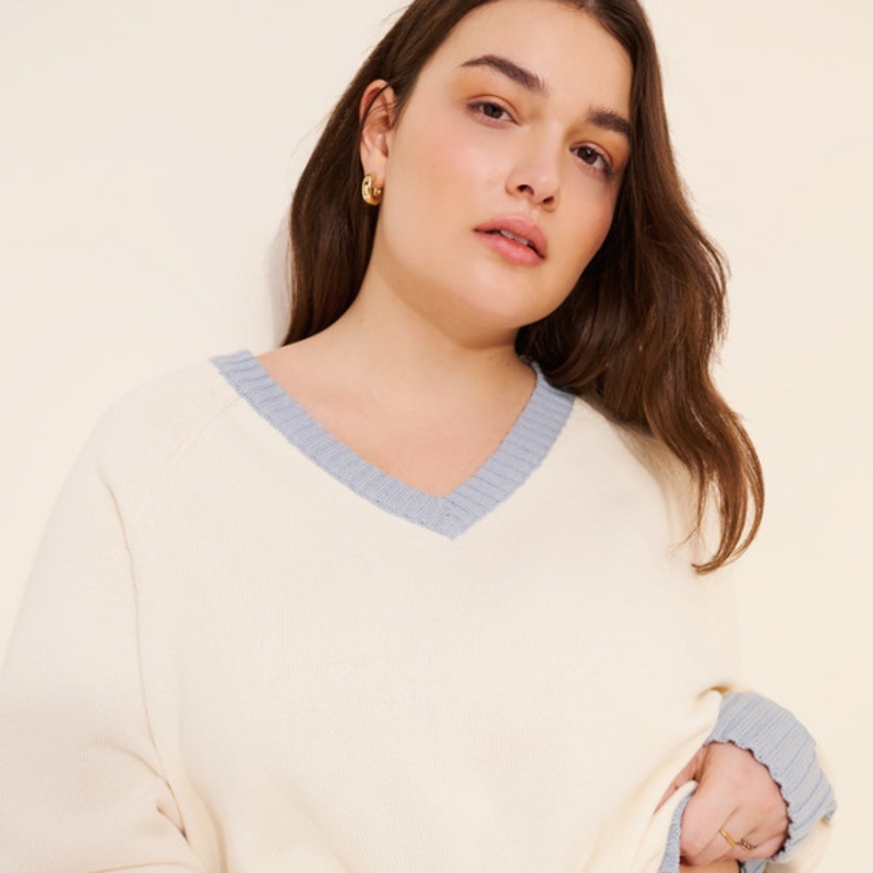 Cotton V-Neck Sweater