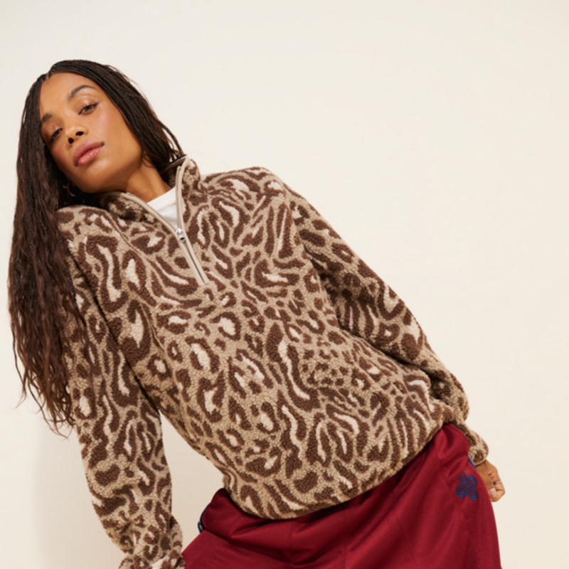 Men’s Printed Fleece Quarter Zip Sweatshirt