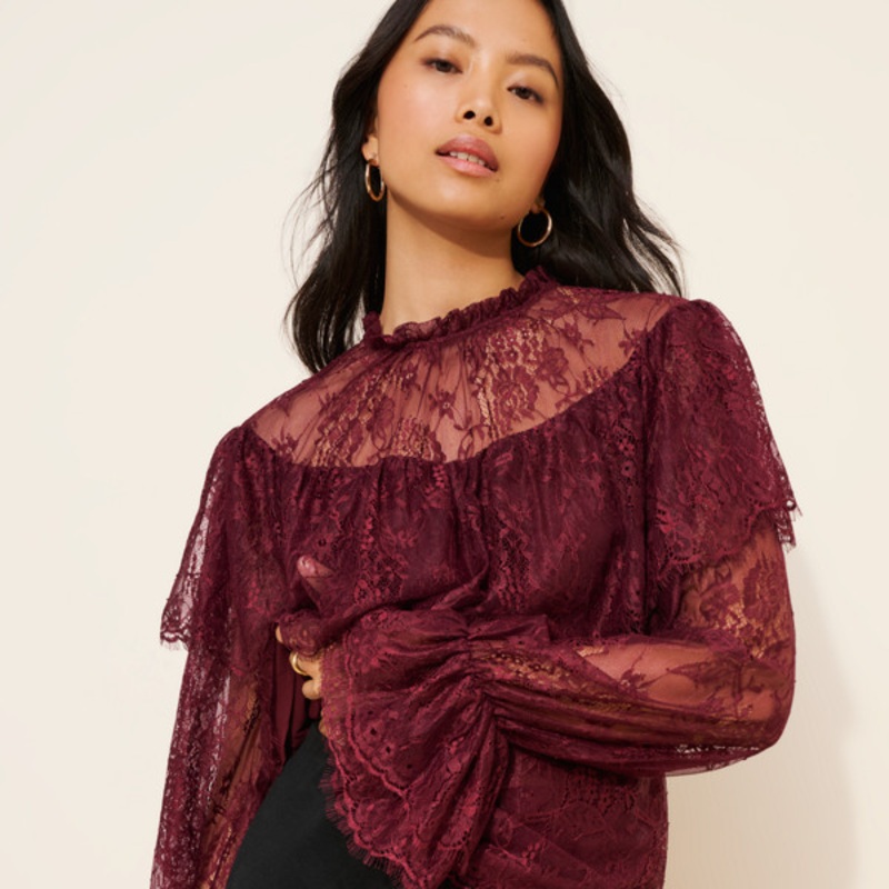 Ruffled Lace Blouse
