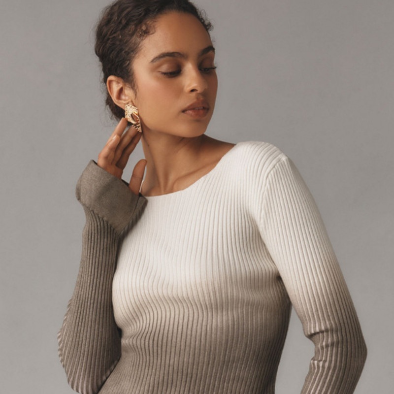 Asymmetrical Gradient Sweater