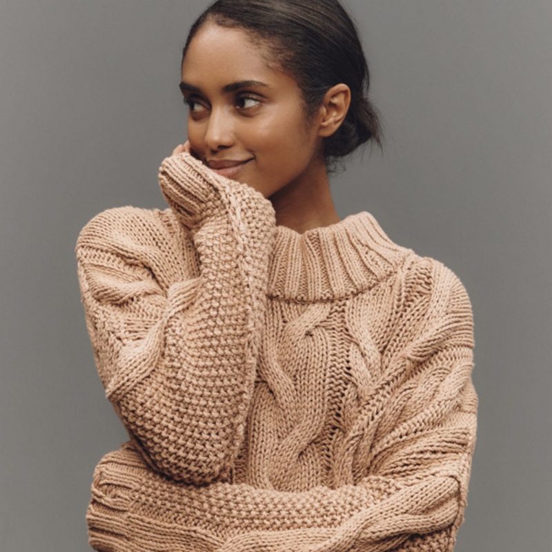 Cable-Knit Pullover Sweater