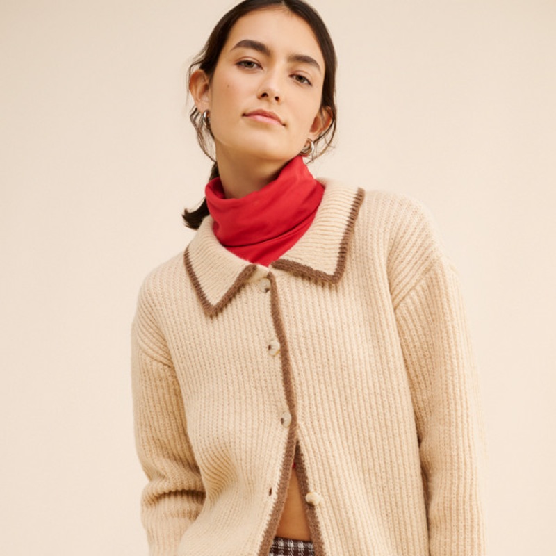 Francesca Collared Cardigan Sweater