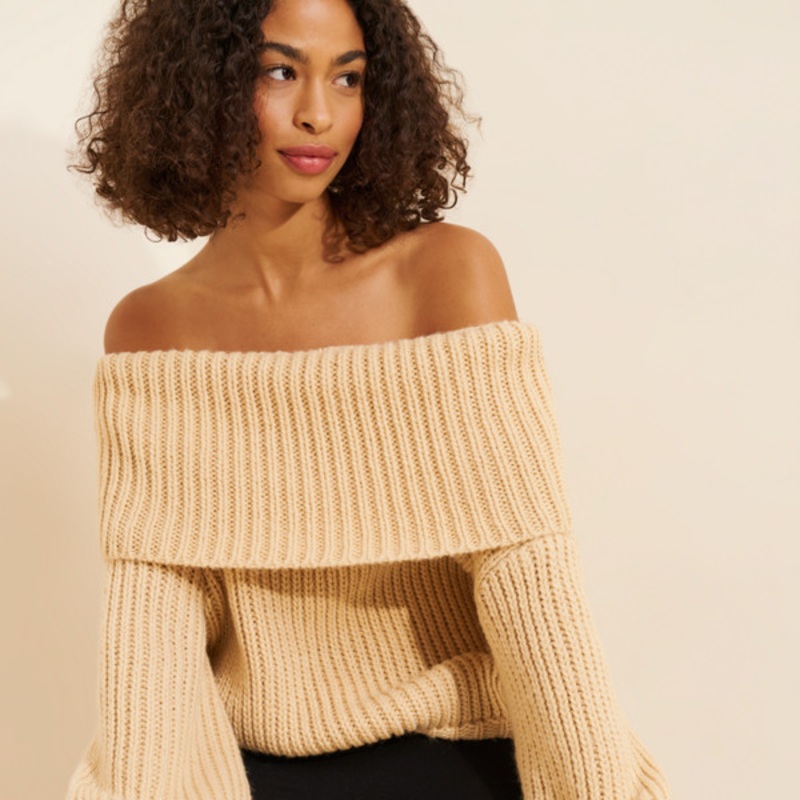 Asymmetrical Foldover Sweater