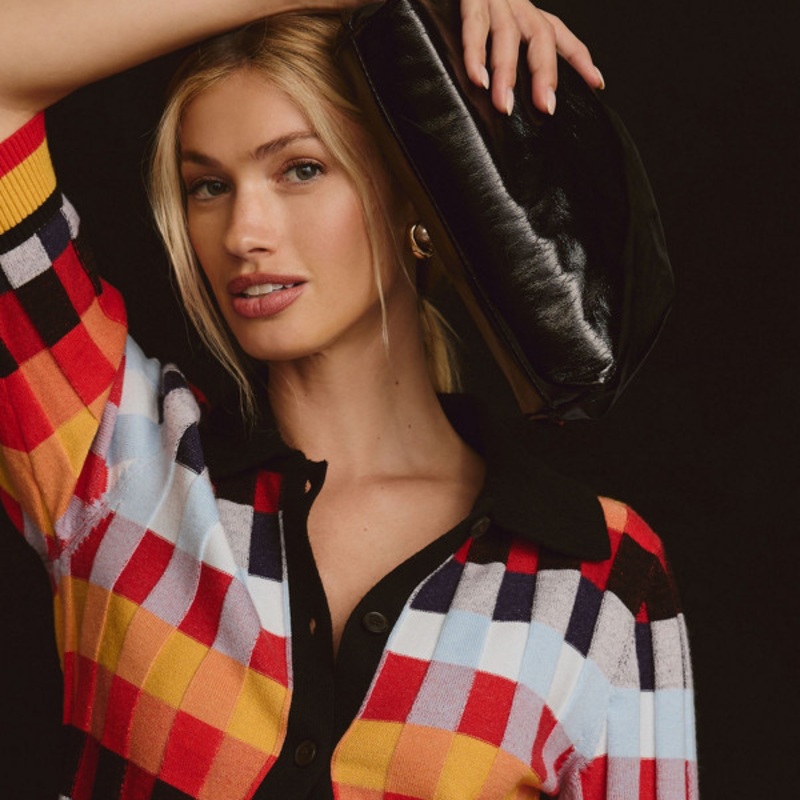 Collared Cropped Cardigan Sweater