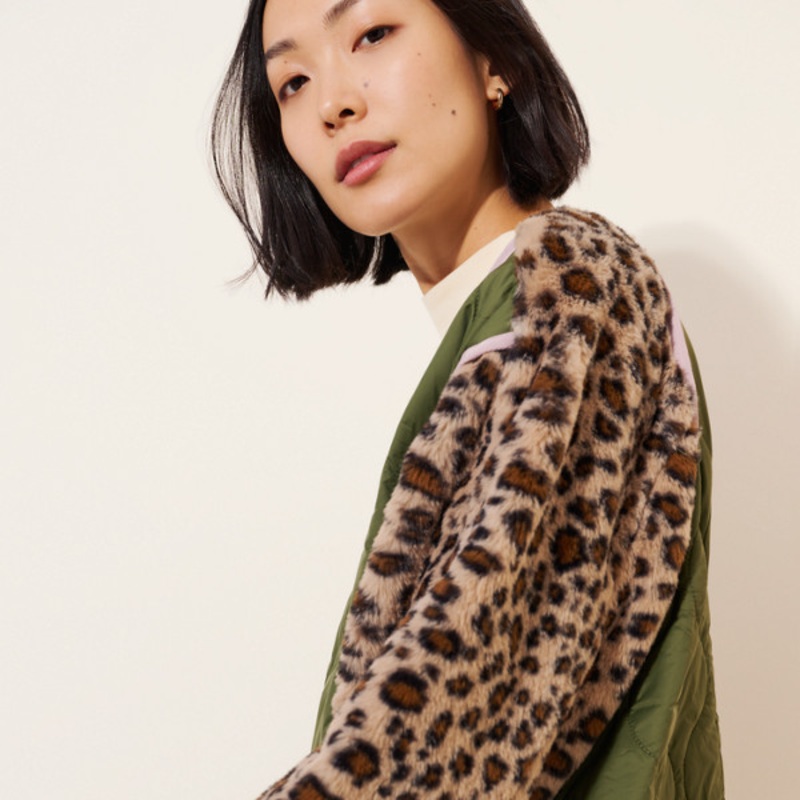 Colorblock Long Liner Coat