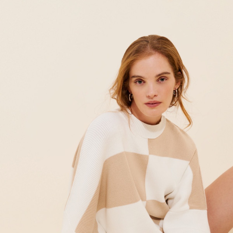 Easy Street Checkered Tunic