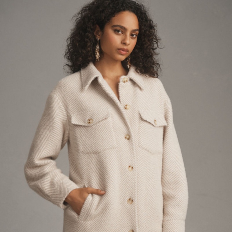 Fuzzy Knit Long Coat