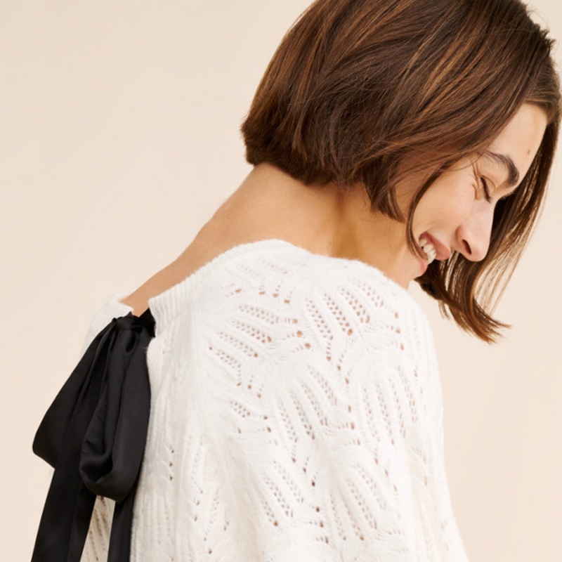 Athena Crochet Pullover Sweater