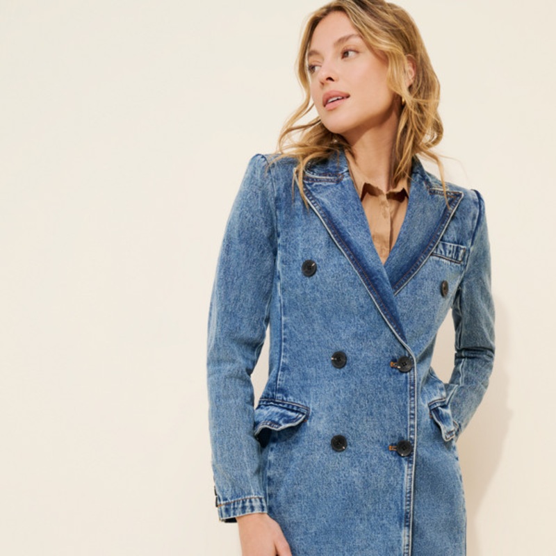 Denim Trench Coat