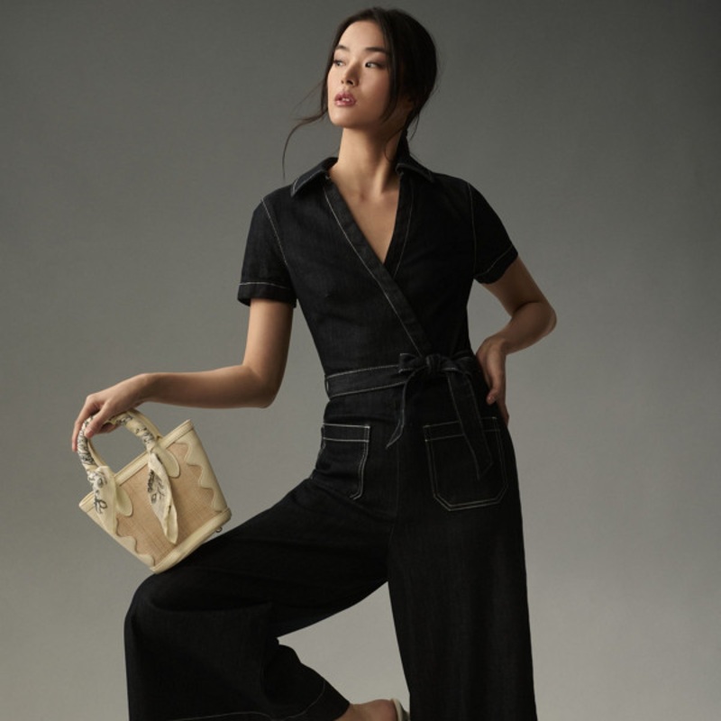 The Colette Wrap Jumpsuit: Denim Edition