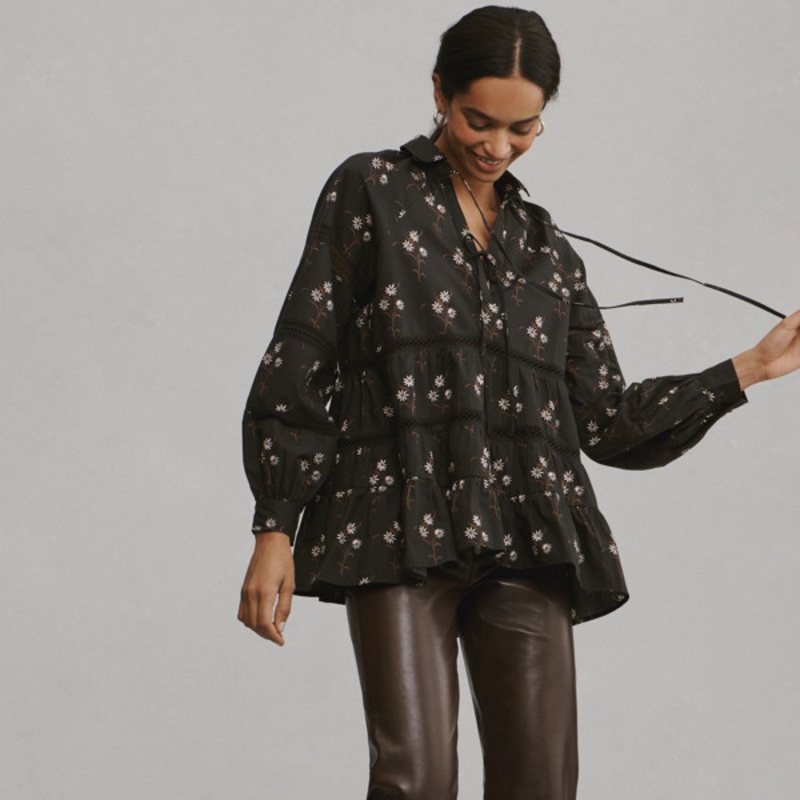 Tiered Babydoll Blouse