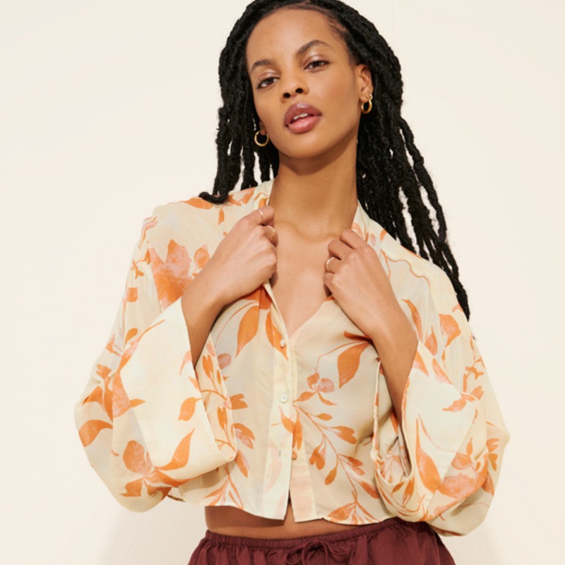 Air Linen Bubble Mini Skirt