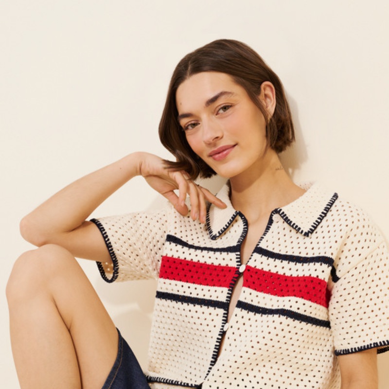 Open Knit Buttondown