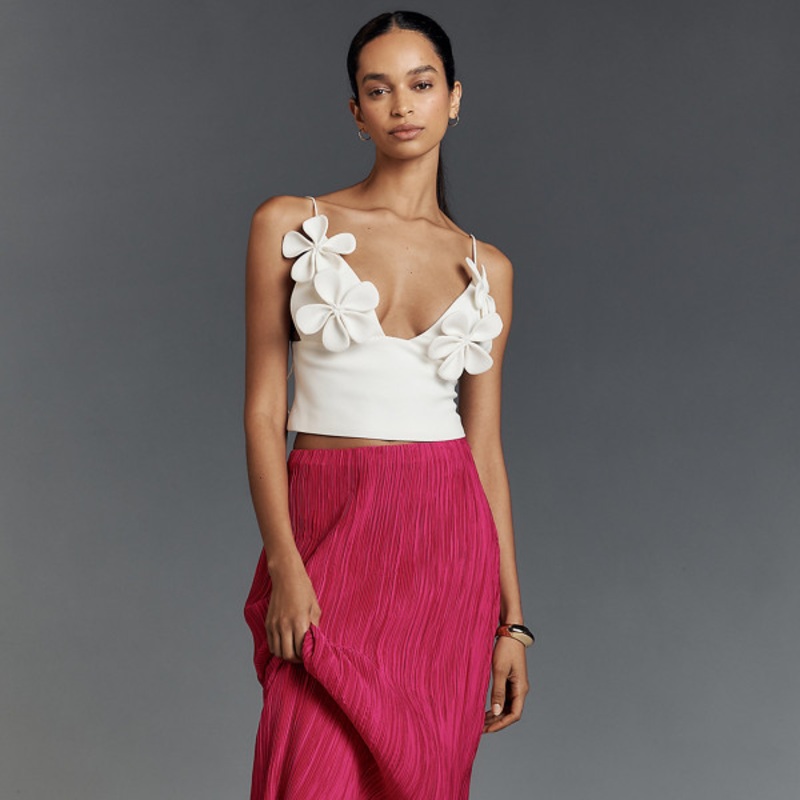 The Tilda Maxi Slip Skirt: Plisse Edition