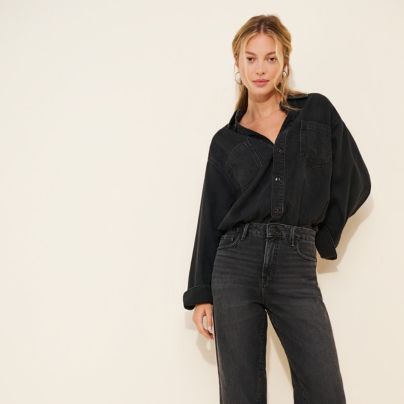 Denim Shirt Jumpsuit