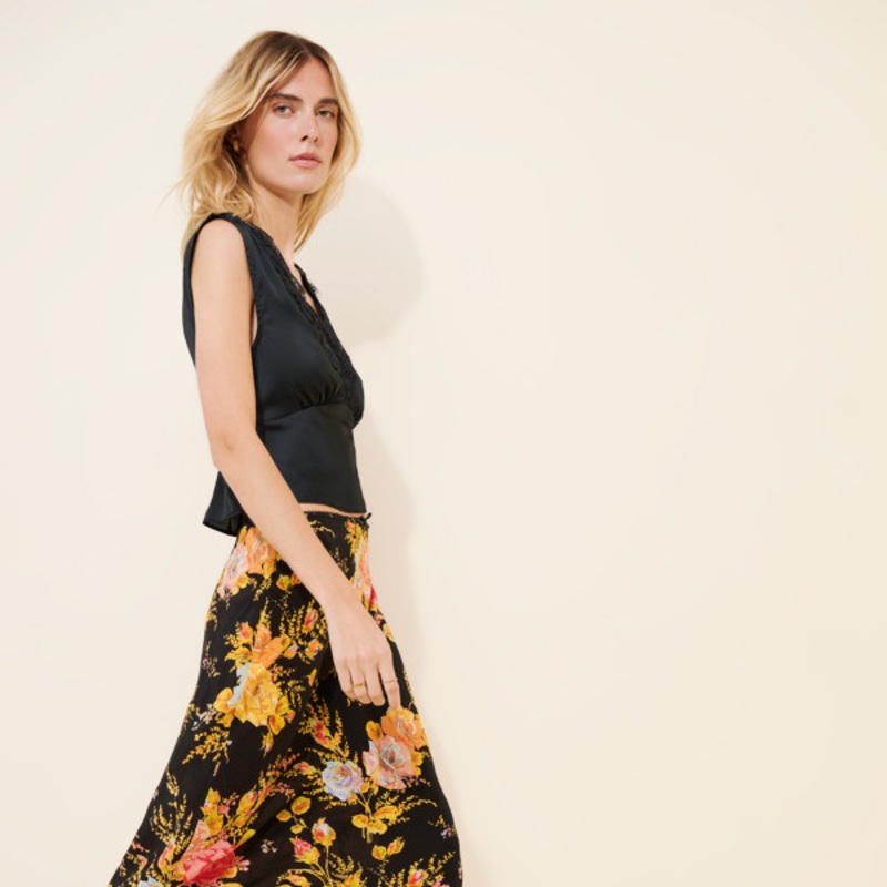 Floral Dorris Midi Skirt