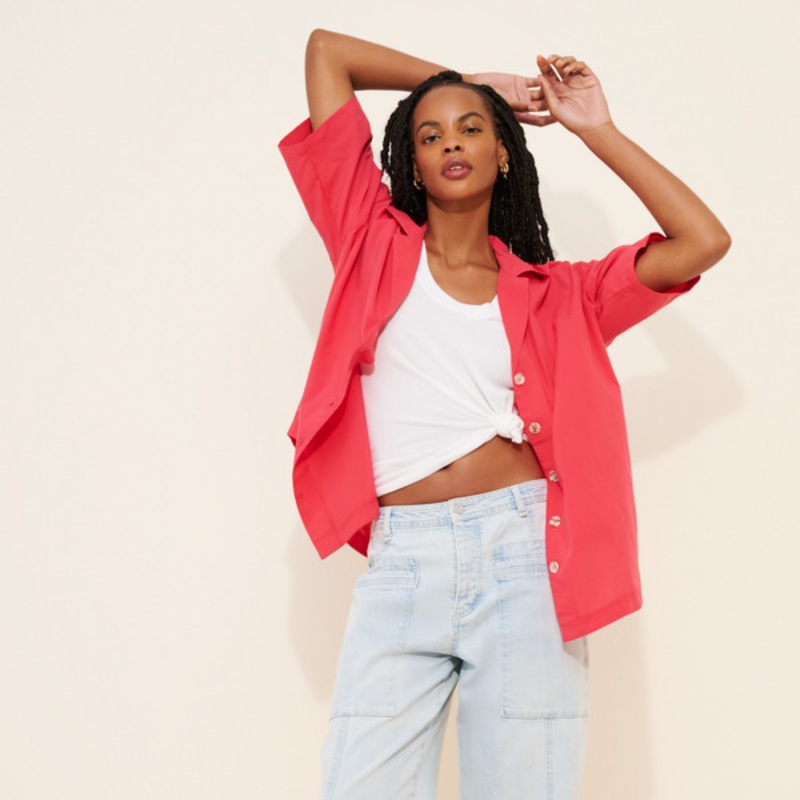 Seamed Barrel Leg Jeans