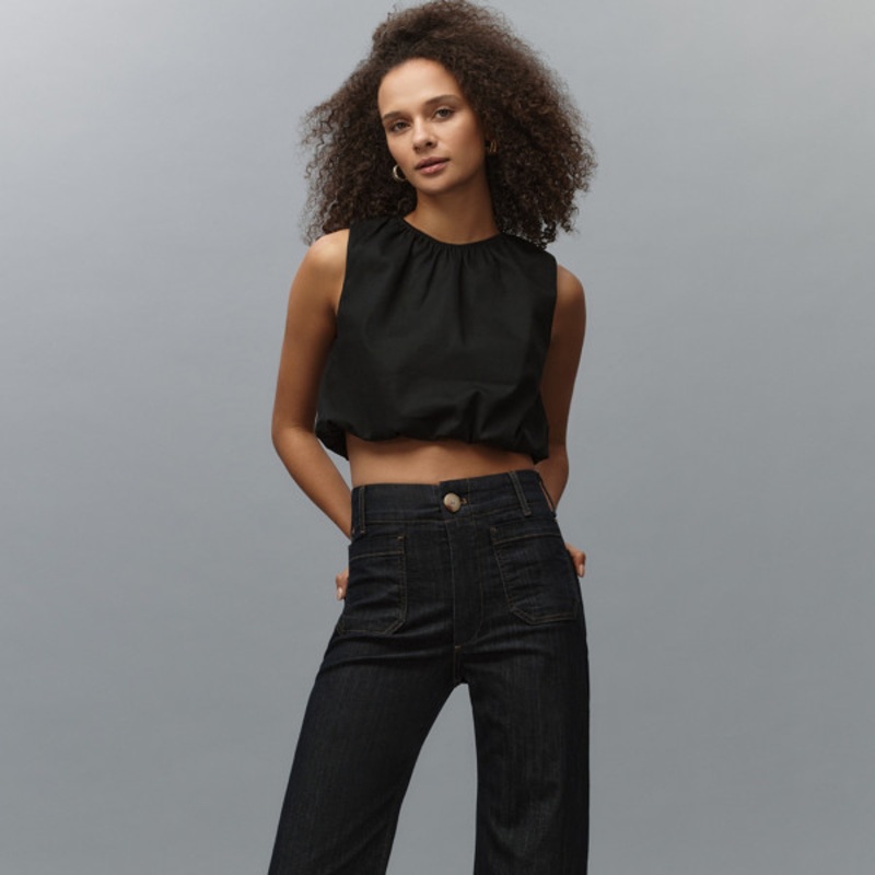 The Colette Full-Length Wide-Leg Jeans