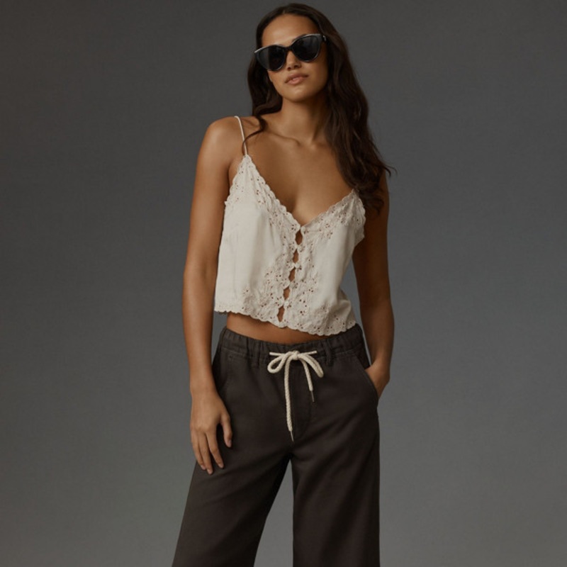 The Adi Mid-Rise Relaxed Flare Pants: Pull-On Edition