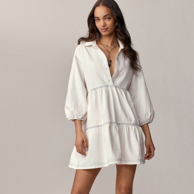 The Bettina Tiered Shirt Dress: Mini Edition