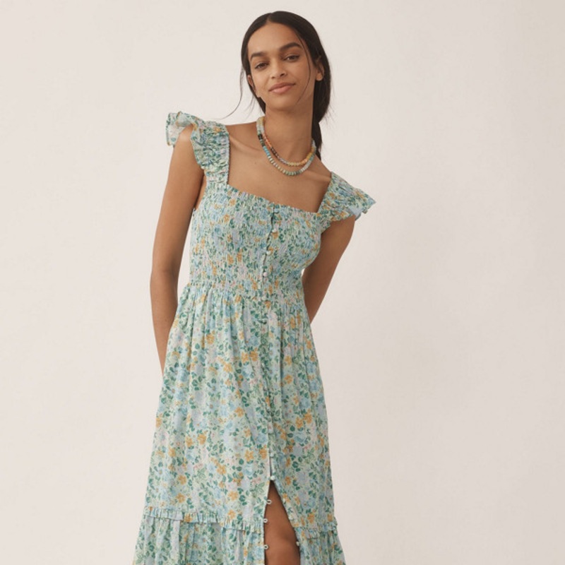 The Peregrine Midi Dress: Square-Neck Edition