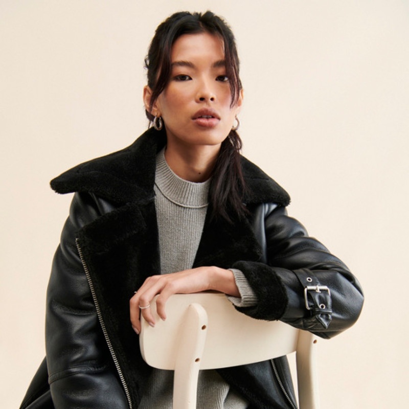 Vegan Leather Moto Jacket