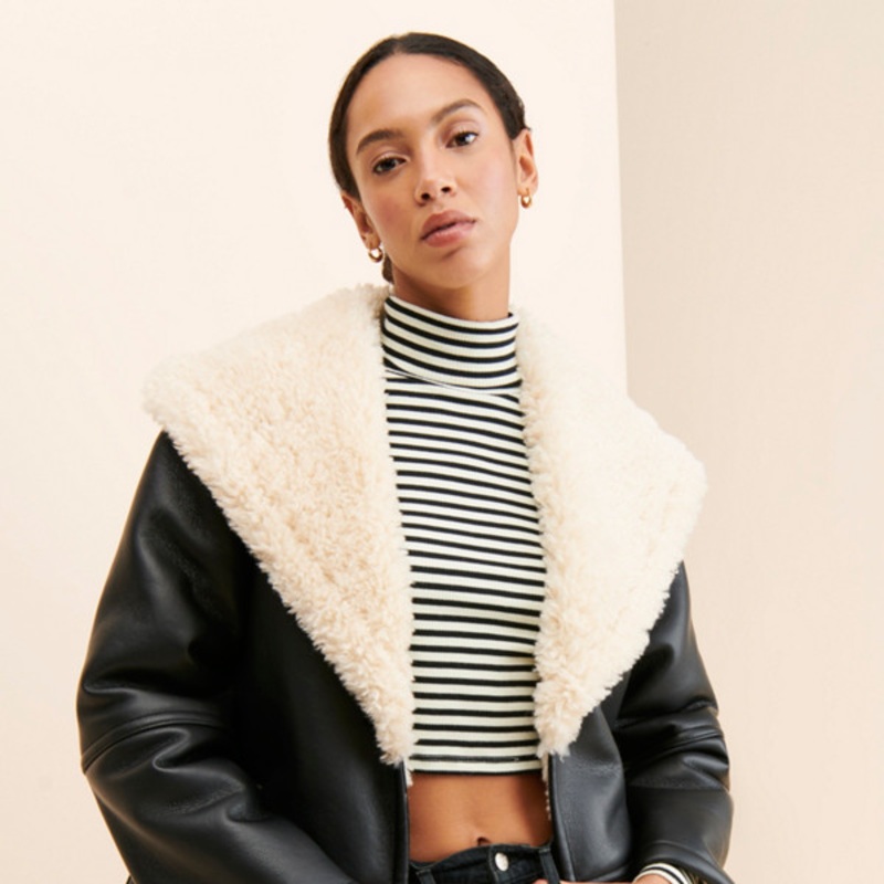 Winnie Vegan Leather Moto Jacket