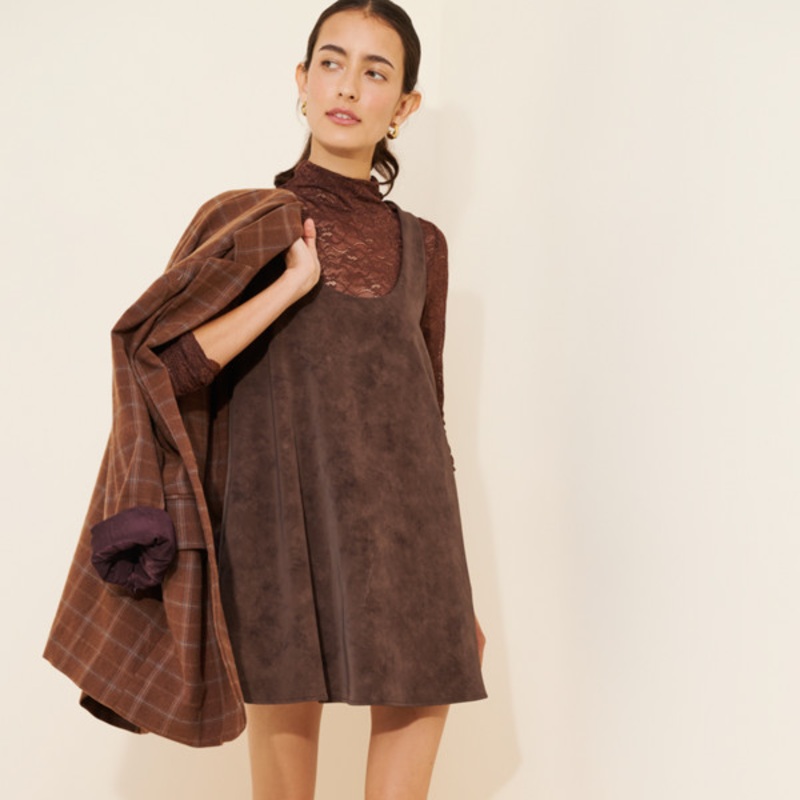 Alfie Vegan-Suede Mini Dress