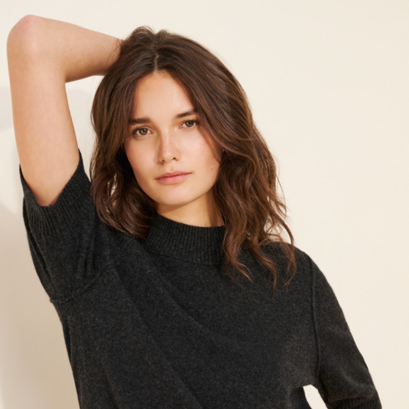 Solid Twilight Cashmere Turtleneck Sweater