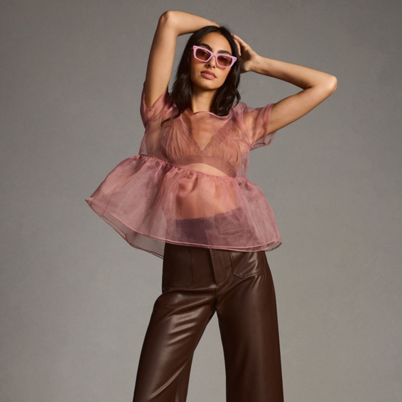 The Colette Cropped Vegan Leather Pants