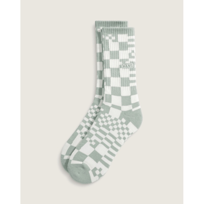 Checkerboard Mash Up Crew Socks